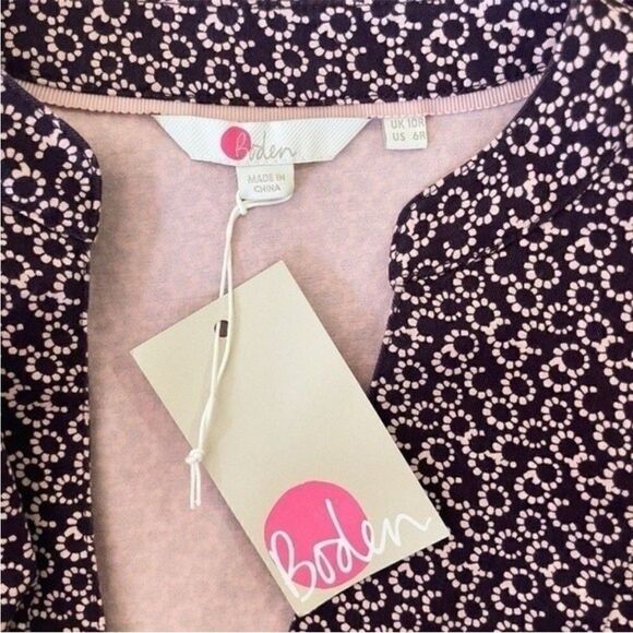 BODEN Purple Floral Corduroy Mini Dress NWT - Picture 7 of 9